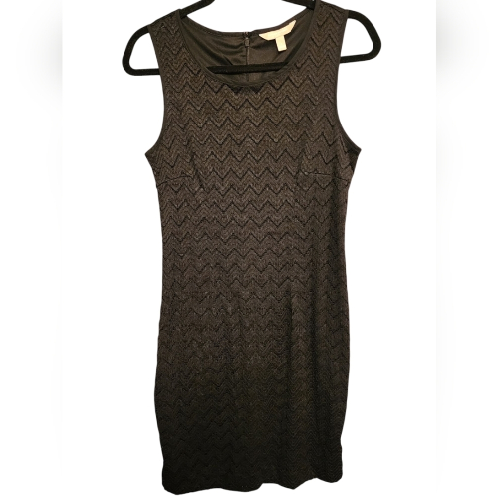 Banana Republic Black Chevron Mini Dress